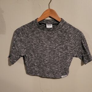 Gymshark Gray Knit Cropped Sweater